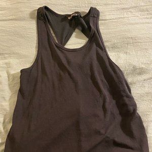 Dark Green Athleta Linen Tank Top